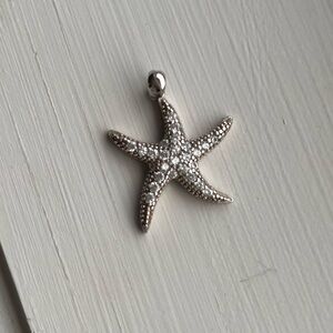 Stamped 925 sterling Silver Starfish Pendant